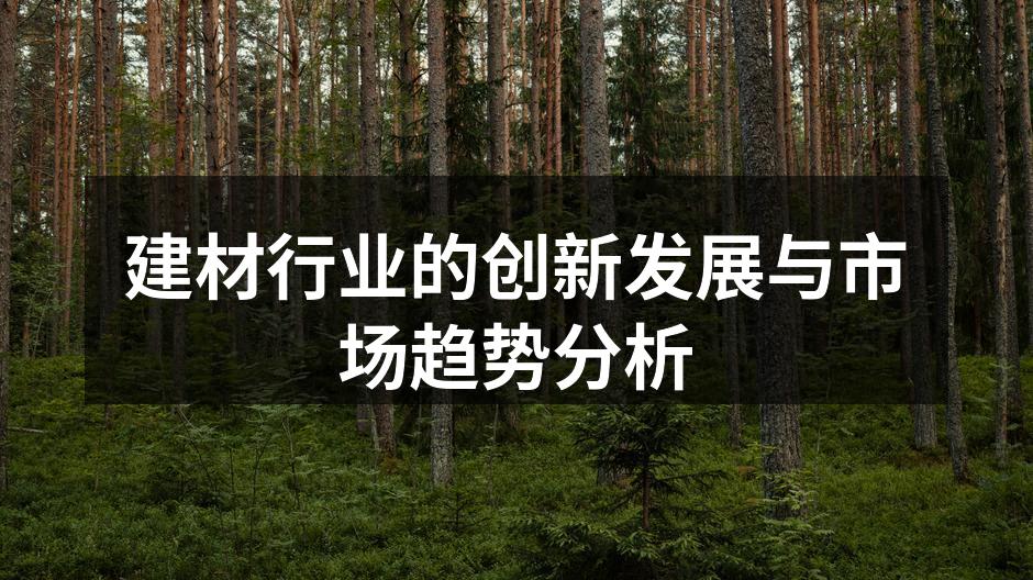 建材行业的创新发展与市场趋势分析